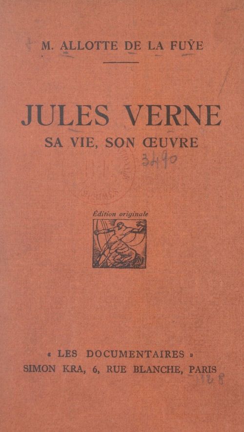ebook cover of Jules Verne, by Marguerite Allotte De La Fuye