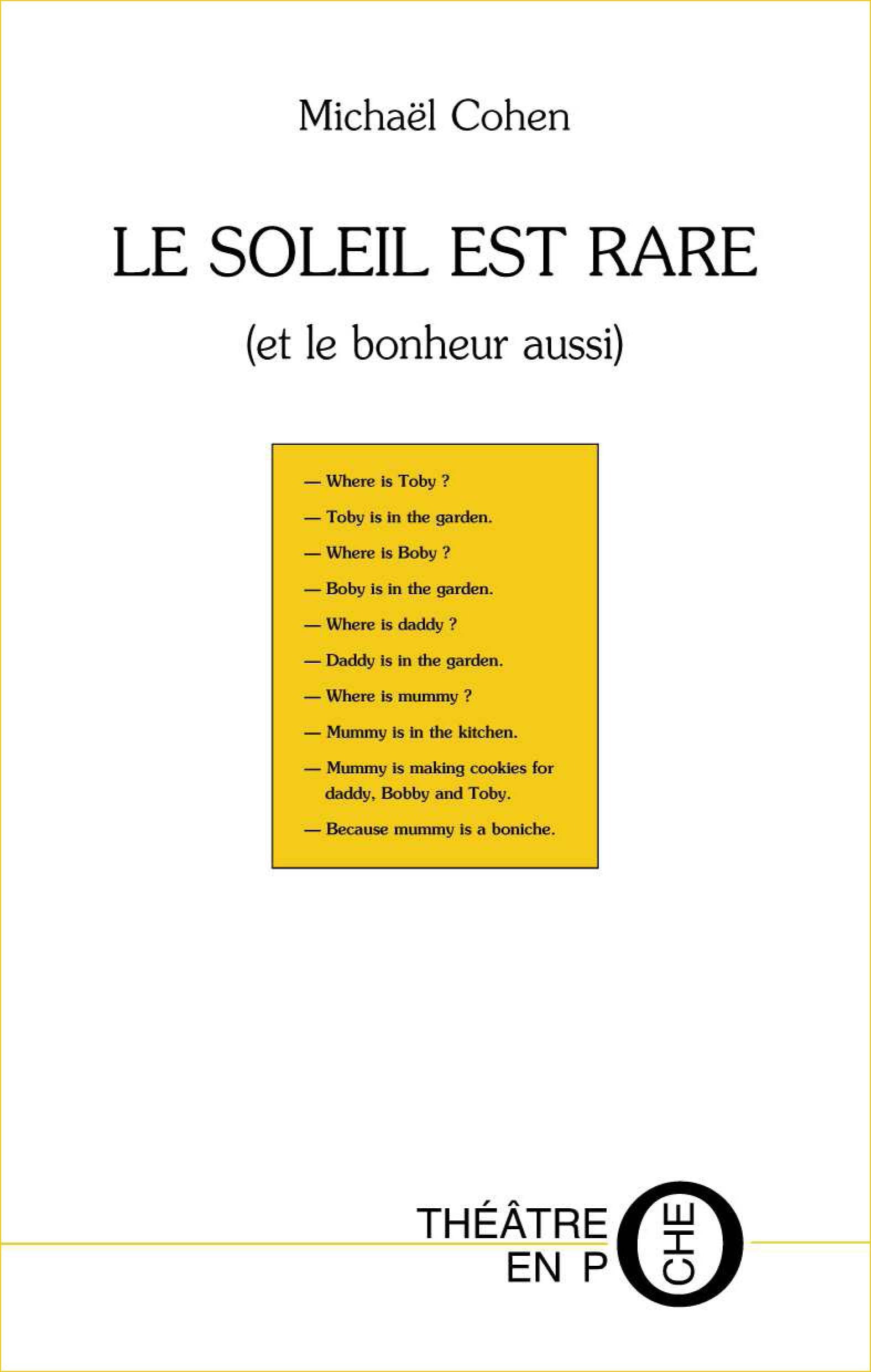 ebook cover of Le soleil est rare (et le bonheur aussi), by Michaël Cohen