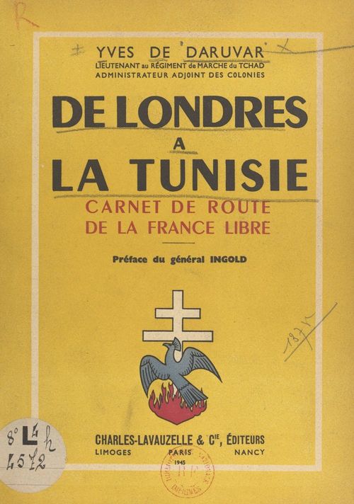 Couverture ebook de De Londres à la Tunisie, de Yves De Daruvar