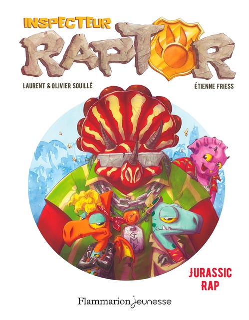 ebook cover of Inspecteur Raptor (Tome 3) - Jurassic Rap, by Etienne Friess, Laurent Souillé, Olivier Souillé