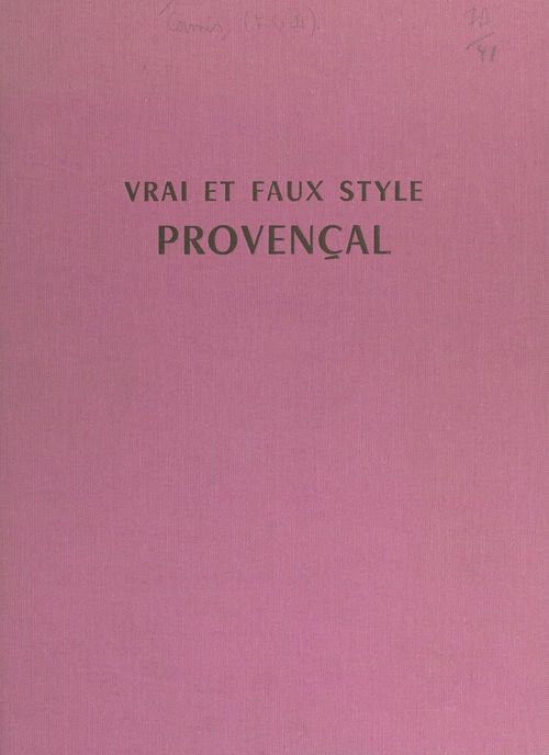 Couverture ebook de Vrai et faux style provençal, de Francois-Charles De Cormis