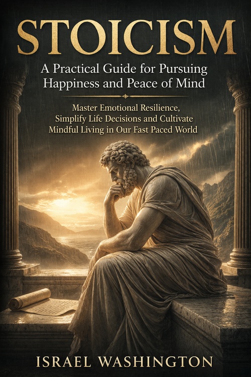 Couverture ebook de Stoicism: A Practical Guide for Pursuing Happiness and Peace of Mind, de Israel Washington