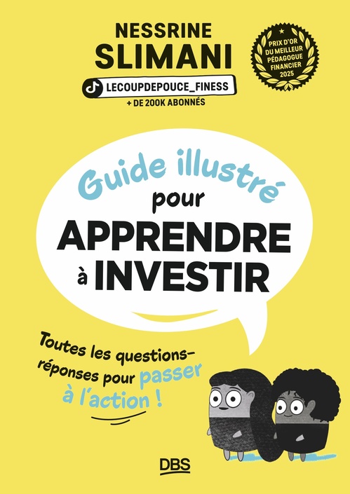 Couverture ebook de Guide illustré pour apprendre à investir, de Nessrine Slimani