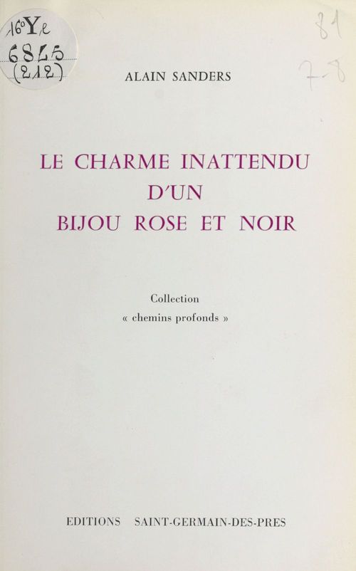 Couverture ebook de Le charme inattendu d'un bijou rose et noir, de Alain Sanders