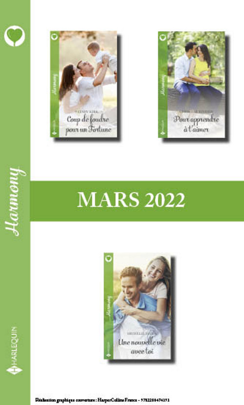 ebook cover of Pack mensuel Harmony - 3 romans (Mars 2022), by Christine Rimmer, Cindy Kirk, Michelle Major