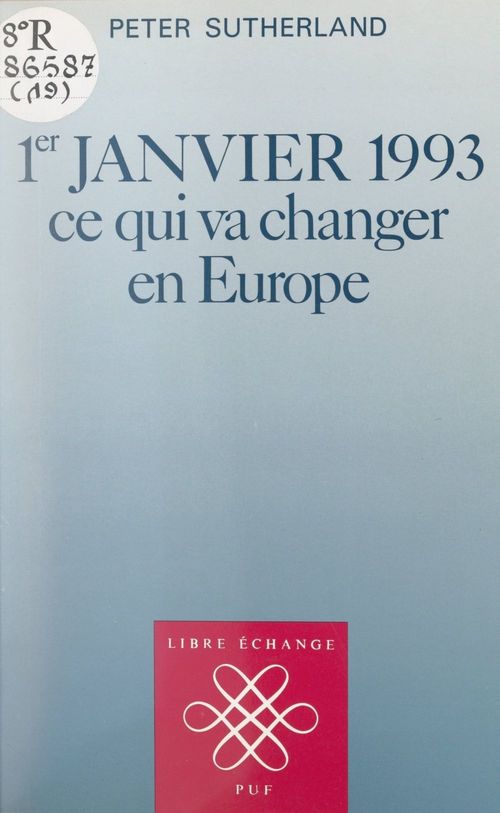 Couverture ebook de 1er janvier 1993, de Peter Sutherland
