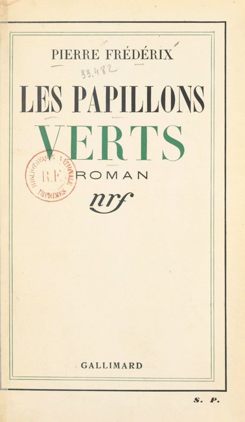 ebook cover of Les papillons verts, by Pierre Frederix