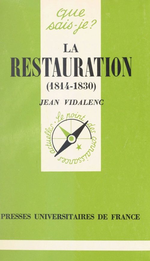 Couverture ebook de La Restauration, 1814-1830, de Jean Vidalenc