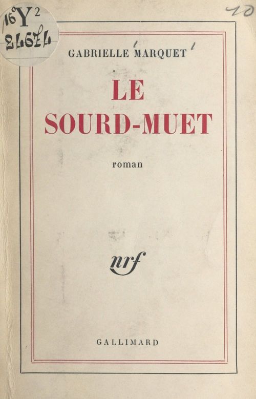 Couverture ebook de Le sourd-muet, de Gabrielle Marquet