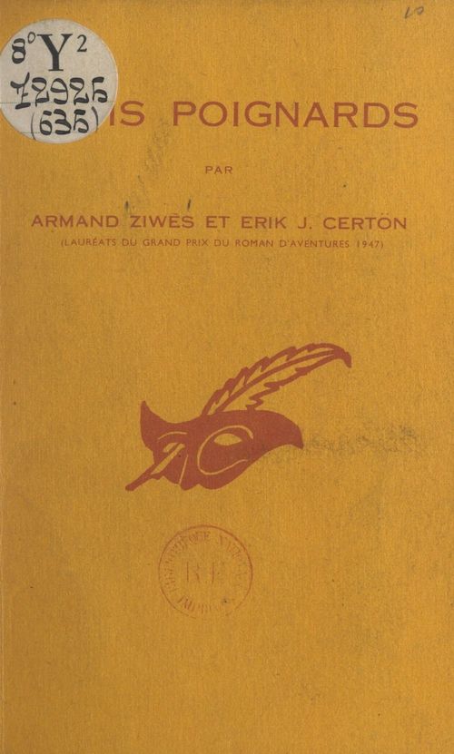 ebook cover of Trois poignards, by Erik-J. Certon, Armand Ziwes
