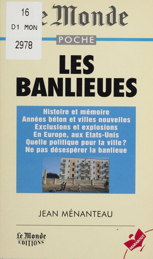 Couverture ebook de Les banlieues, de Jean Menanteau