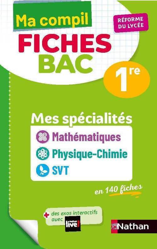 Couverture ebook de Ma Compil Fiches Bac - Mes spécialités Maths / Physique-Chimie / SVT - 1re, de Christian Camara, Pierre-Antoine Desrousseaux, Karine Marteau-Bazouni