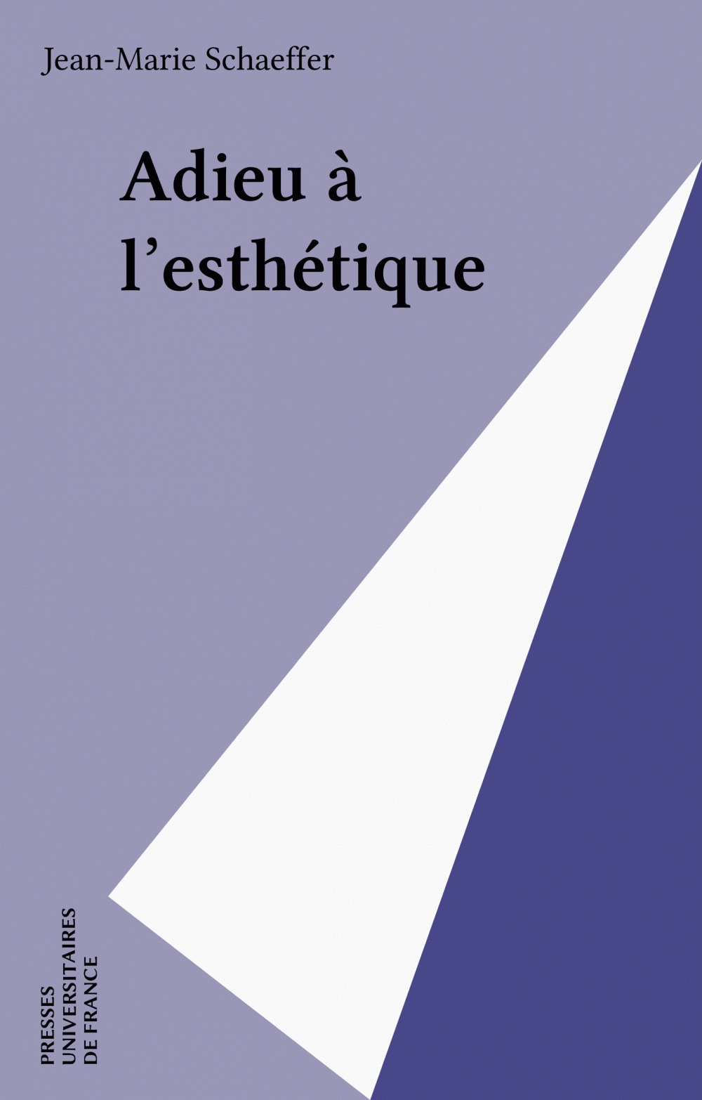ebook cover of Adieu à l'esthétique, by Jean-Marie Schaeffer