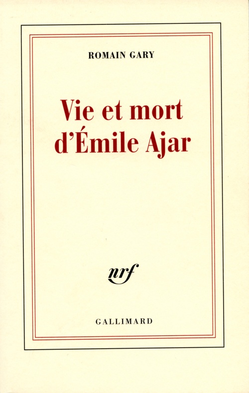 Couverture ebook de Vie et mort d'Émile Ajar, de Romain Gary