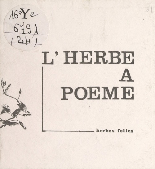 ebook cover of L'herbe à poème, by Louis Dubost