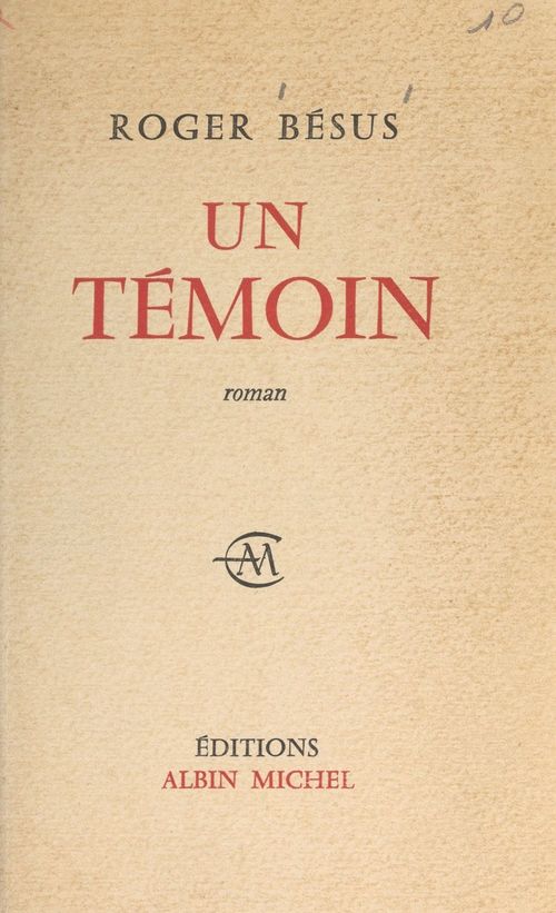 Couverture ebook de Un témoin, de Roger Besus