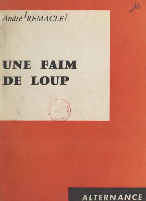 ebook cover of Une faim de loup, by Andre Remacle