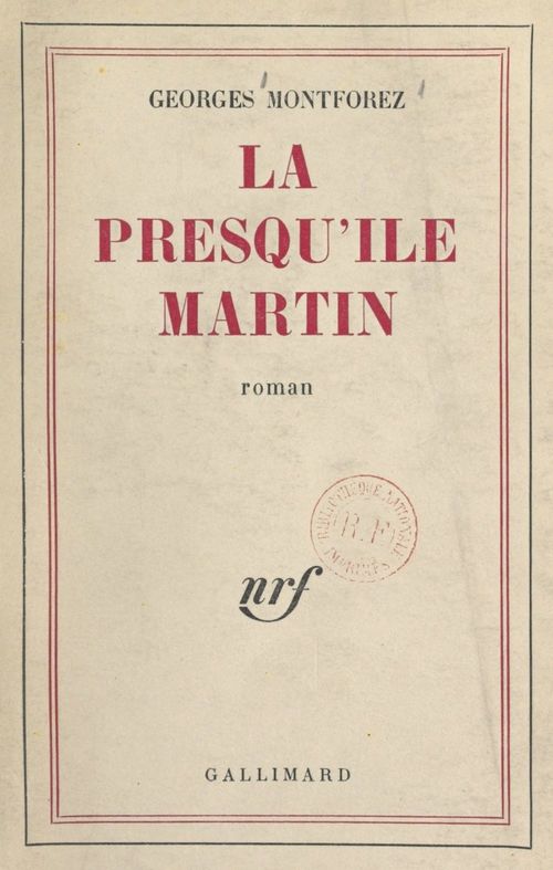 Couverture ebook de La presqu'île Martin, de Georges Montforez