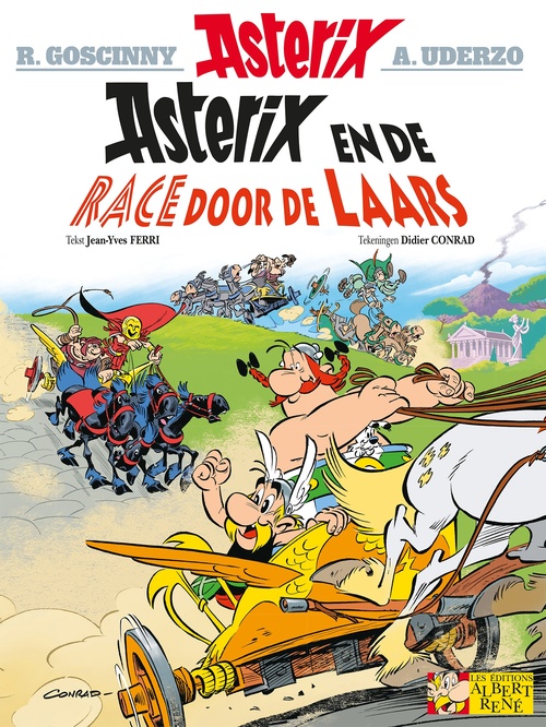 ebook cover of De race door de laars 37, by René Goscinny, Albert Uderzo, Jean-Yves Ferri, Didier Conrad