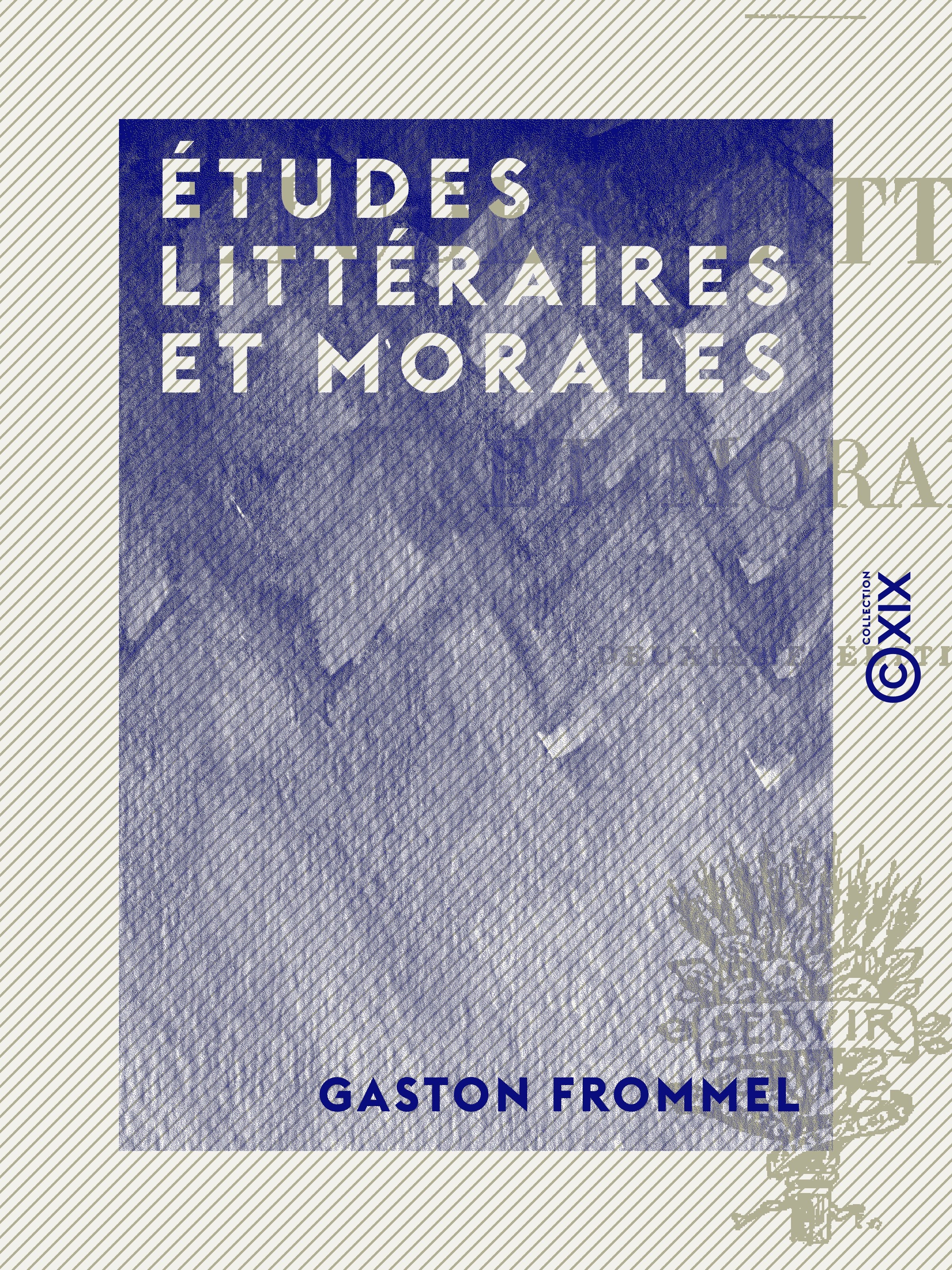 ebook cover of Études littéraires et morales, by Gaston Frommel