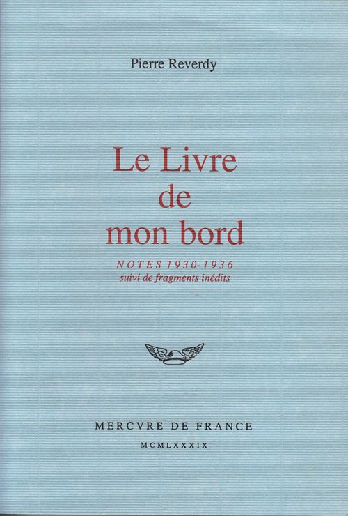Couverture ebook de Le Livre de mon bord. Notes (1930-1936), de Pierre Reverdy