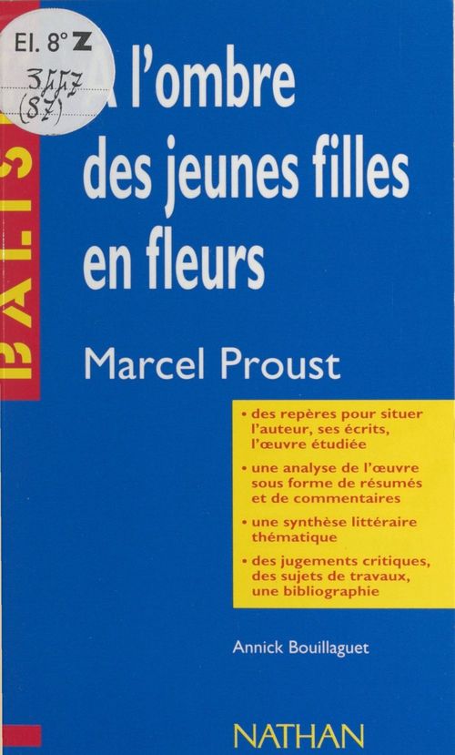 ebook cover of À l'ombre des jeunes filles en fleurs, by Annick Bouillaguet