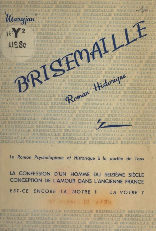 Couverture ebook de Brisemaille, de Maryjan