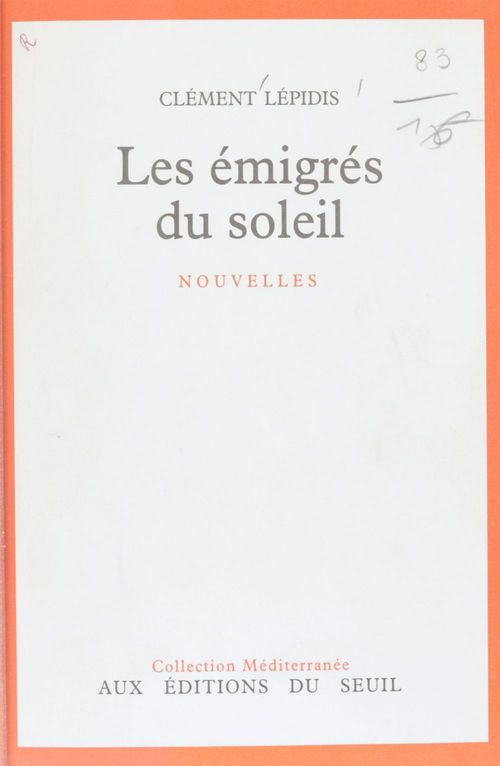 ebook cover of Les émigrés du soleil, by Clément Lépidis