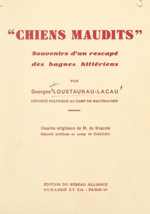 Couverture ebook de Chiens maudits, de Georges Loustaunau-Lacau