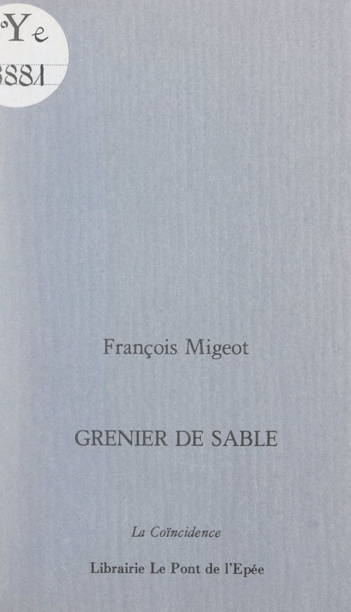 Couverture ebook de Grenier de sable, de Francois Migeot