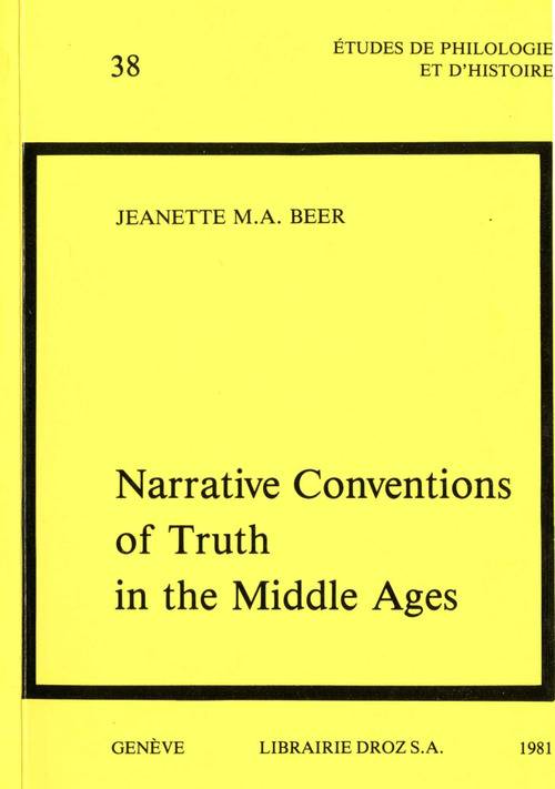 ebook cover of Narrative Conventions of Truth in the Middle Ages, by Jeanette M. A. Beer