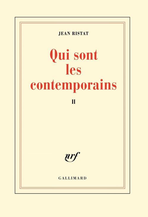 Couverture ebook de Qui sont les contemporains (Tome 2), de Jean Ristat