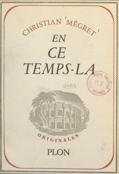 ebook cover of En ce temps-là, by Christian Megret