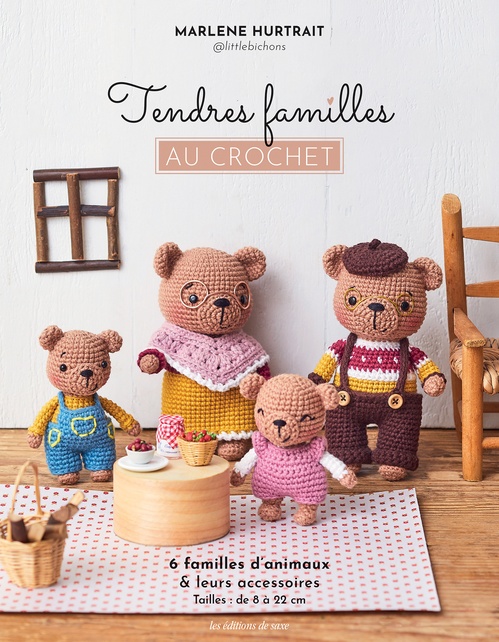 Couverture ebook de Tendres familles au crochet, de Marlene Hurtrait