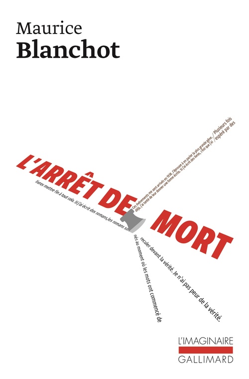 ebook cover of L'Arrêt de mort, by Maurice Blanchot