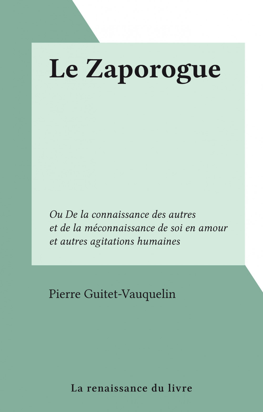 Couverture ebook de Le Zaporogue, de Pierre Guitet-Vauquelin