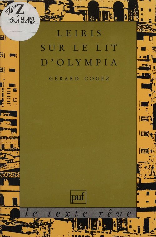 ebook cover of Leiris sur le lit d'Olympia, by Gérard Cogez