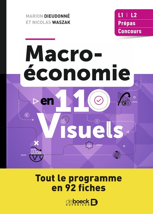 ebook cover of Macroéconomie en 110 visuels, by Marion Dieudonné, Nicolas Waszak