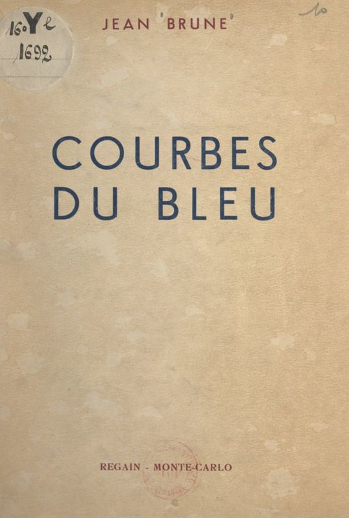 ebook cover of Courbes du bleu, by Jean Brune