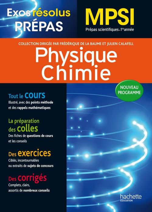 Couverture ebook de Exos Résolus - Prépas Physique-Chimie MPSI, de Julien Calafell, Benoît Champin, Blandine Durand, Jean-Baptiste Rota, Denis Vivares, De La Baume - Elfassi Frédérique, G