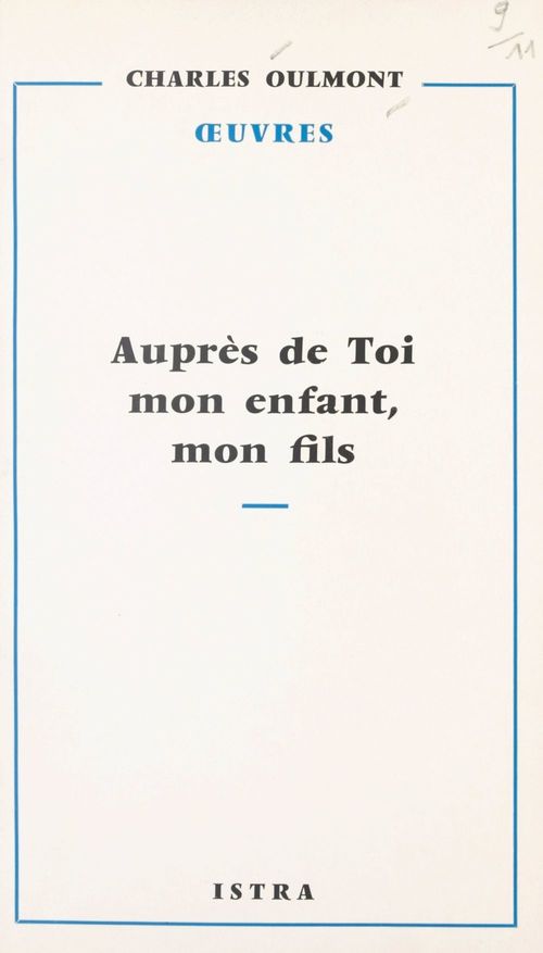 Couverture ebook de Auprès de toi, mon enfant, mon fils, de Charles Oulmont