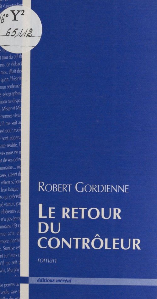ebook cover of Le retour du contrôleur, by Gordienne R.