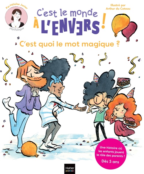 Couverture ebook de Sam et Cléo, c'est le monde à l'envers - Qu'est-ce qu'on dit, les parents ?, de Héloïse Junier