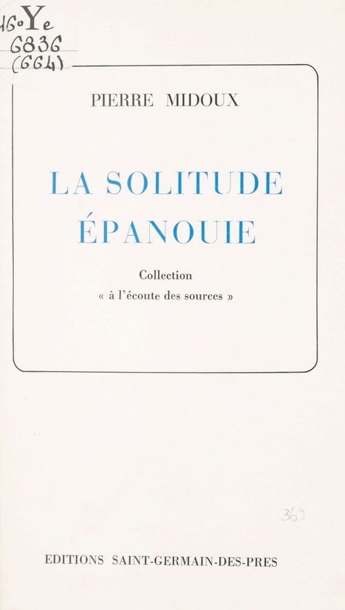Couverture ebook de La solitude épanouie, de Pierre Midoux