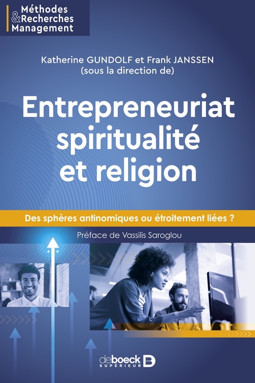 Couverture ebook de Entrepreneuriat, spiritualité et religion : Des sphères antinomiques ou étroitement liées ?, de Vassilis Saraglou, Frank Janssen