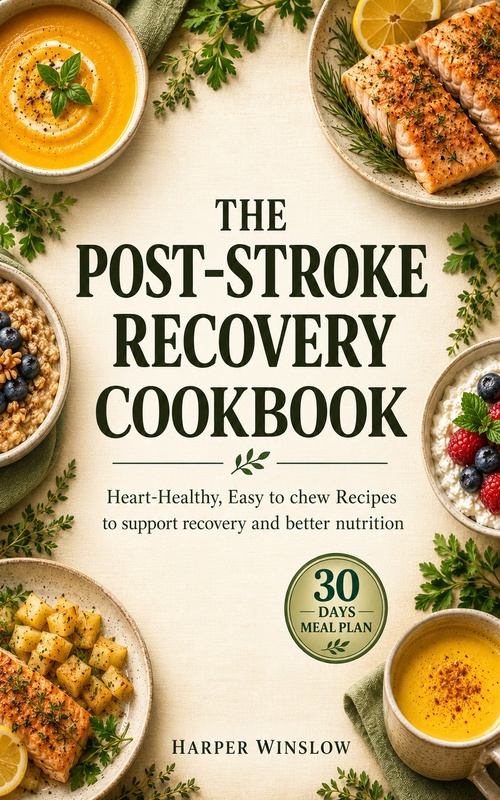 Couverture ebook de The Post-Stroke Recovery Cookbook, de Harper Winslow