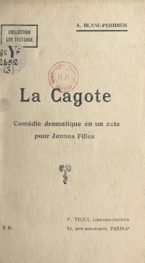 ebook cover of La cagote, by Adrienne Blanc-Peridier