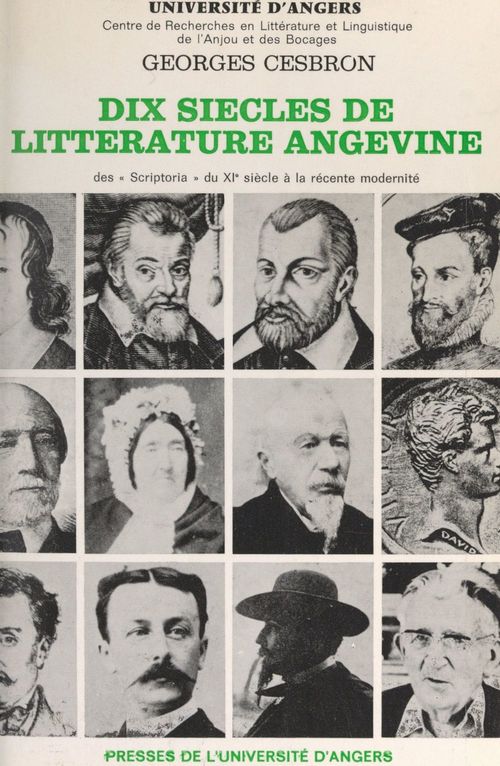 ebook cover of Dix siècles de littérature angevine, by Georges Cesbron