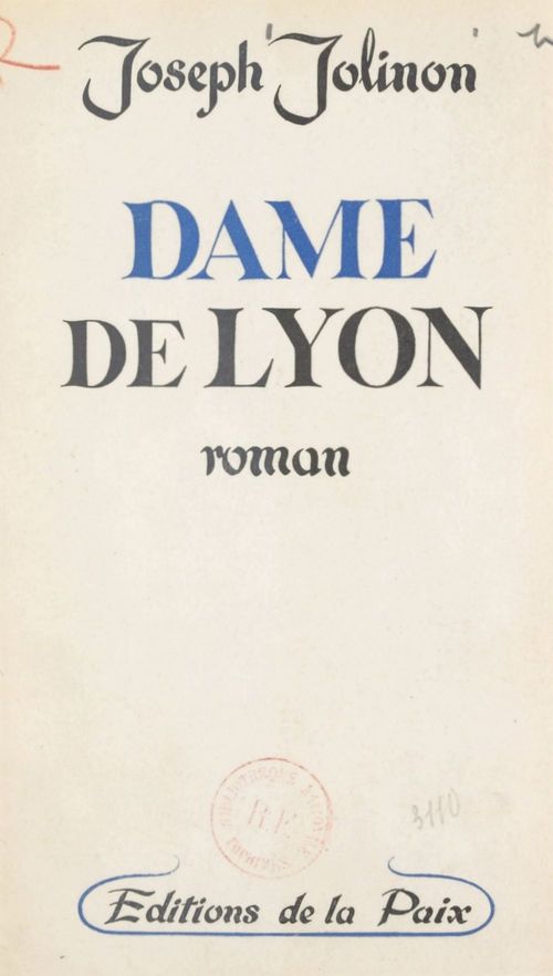 ebook cover of Dame de Lyon, by Joseph Jolinon