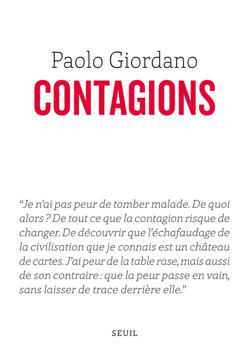 ebook cover of Contagions, by Paolo Giordano